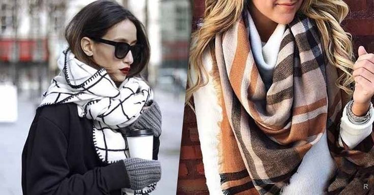 як зав'язати довгий шарф на куртку