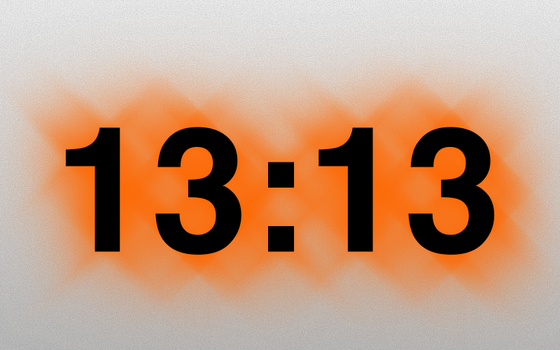 13:13 на годиннику